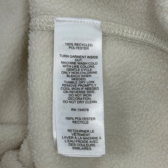 Vineyard Vines Fleece Pullover Womens Size XXL Cream and Blue 1/4 Snap Close - Picture 7 of 9